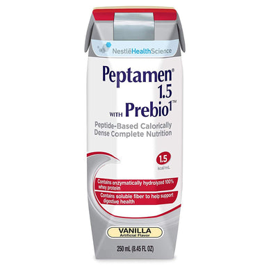  Oral Supplement / Tube Feeding Formula Peptamen® 1.5 with Prebio 1™ Vanilla Flavor Ready to Use 250 mL Carton 