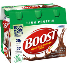 Load image into Gallery viewer,  Oral Supplement Boost® High Protein Rich Chocolate Flavor Ready to Use 8 oz. Bottle