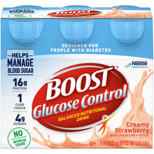 Load image into Gallery viewer, Oral Supplement Boost® Glucose Control® Creamy Strawberry Flavor Ready to Use 8 oz. Bottle