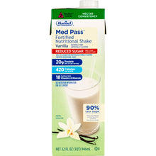 Load image into Gallery viewer, Oral Supplement Med Pass® Reduced Sugar Vanilla Flavor Ready to Use 32 oz. Carton