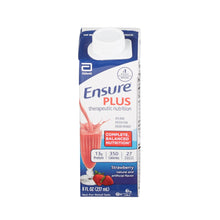 Load image into Gallery viewer,  Oral Supplement Ensure® Plus Strawberry Flavor Ready to Use 8 oz. Carton 
