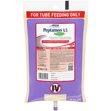 Load image into Gallery viewer, Tube Feeding Formula Peptamen® 1.5 with Prebio1™ 33.8 oz. Bag Ready to Hang Unflavored Adult