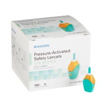 Load image into Gallery viewer, Lancet McKesson Safety Lancet Needle 2.0 mm Depth 21 Gauge Push Button Activated
