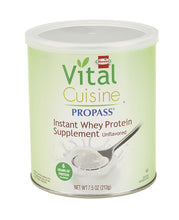 Load image into Gallery viewer, Oral Protein Supplement Vital Cuisine® ProPass® Whey Protein Unflavored Powder 7.5 oz. Can
