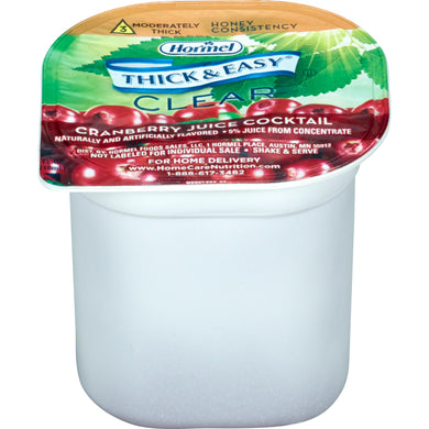  Thickened Beverage Thick & Easy® 4 oz. Portion Cup Cranberry Juice Cocktail Flavor Ready to Use Honey Consistency 