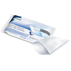  Rinse-Free Bathing Glove Wipe TENA® Soft Pack Water / PEG-8 / Dimethicone Scented 5 Count 