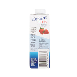 Oral Supplement Ensure® Plus Strawberry Flavor Ready to Use 8 oz. Carton