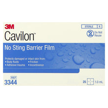 Load image into Gallery viewer,  Skin Barrier Wipe 3M™ Cavilon™ No Sting 35 to 65% Strength Hexamethyldisiloxane / Isooctane / Acrylate Terpolymer / Polyphenylmethylsiloxane Individual Packet Sterile 
