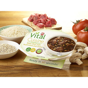 Oral Supplement Vital Cuisine™ Roast Beef with Mushrooms and Gravy Flavor Ready to Use 7.5 oz. Bowl