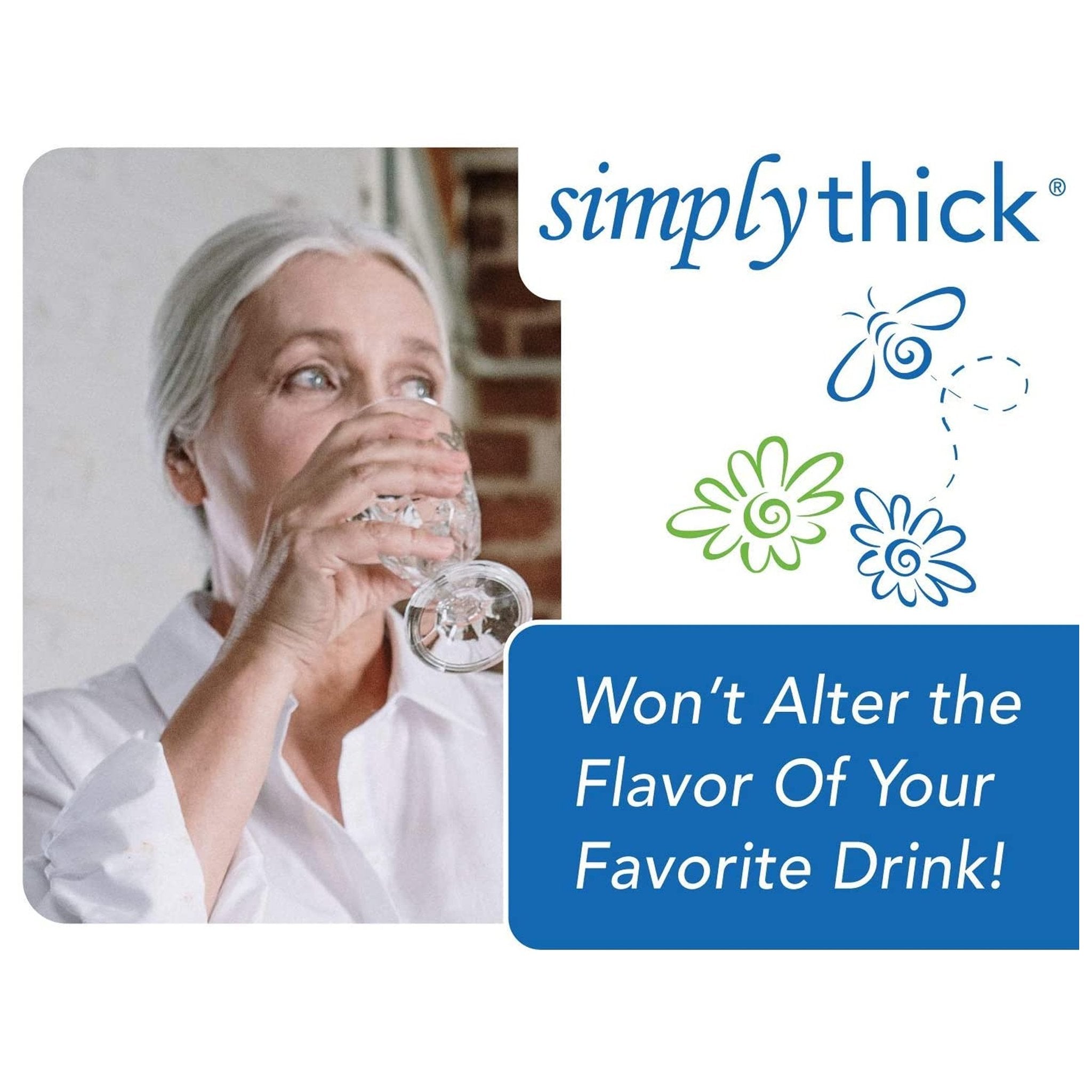 Food and Beverage Thickener SimplyThick® Easy Mix 96 Gram Individual Packet Unflavored Gel Honey Consistency