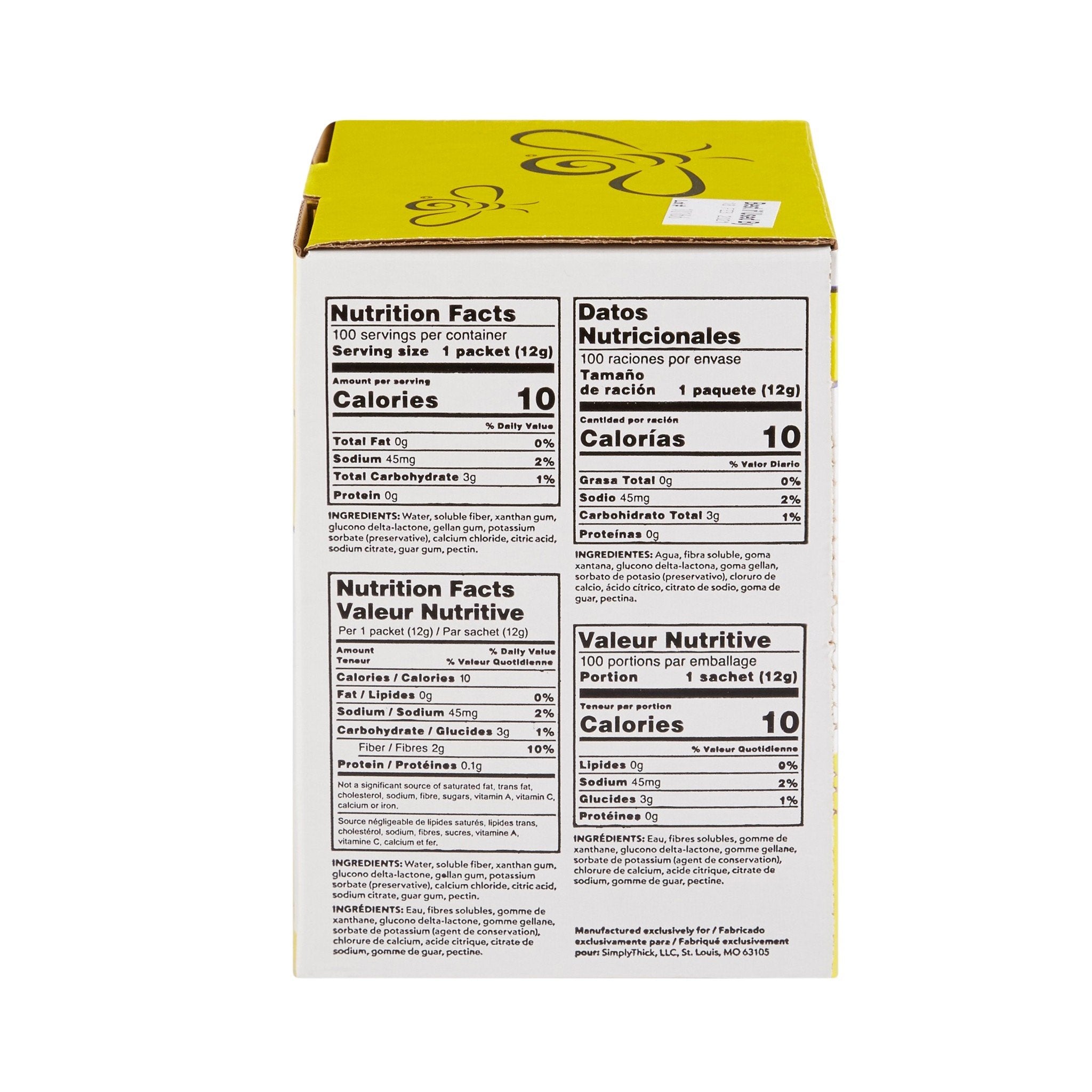 Food and Beverage Thickener SimplyThick® Easy Mix 12 Gram Individual Packet Unflavored Gel Honey Consistency