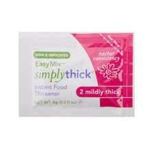 Load image into Gallery viewer, Food and Beverage Thickener SimplyThick® Easy Mix 6 Gram Individual Packet Unflavored Gel Nectar Consistency
