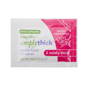 Food and Beverage Thickener SimplyThick® Easy Mix 6 Gram Individual Packet Unflavored Gel Nectar Consistency