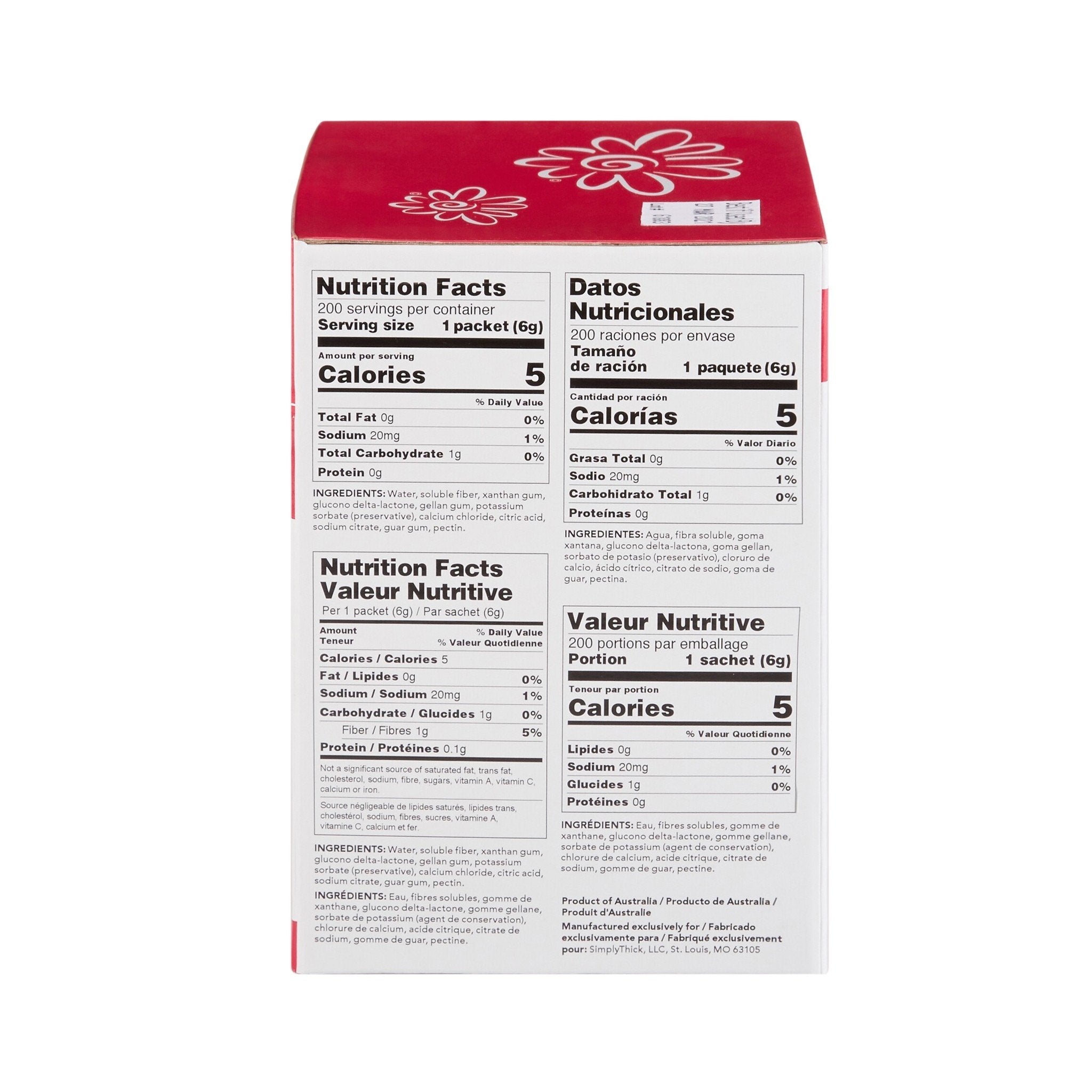 Food and Beverage Thickener SimplyThick® Easy Mix 6 Gram Individual Packet Unflavored Gel Nectar Consistency