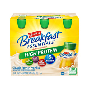 Oral Supplement Carnation® Breakfast Essentials® High Protein French Vanilla Flavor Ready to Use 8 oz. Bottle