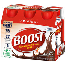 Load image into Gallery viewer, Oral Supplement Boost® Original Rich Chocolate Flavor Ready to Use 8 oz. Bottle
