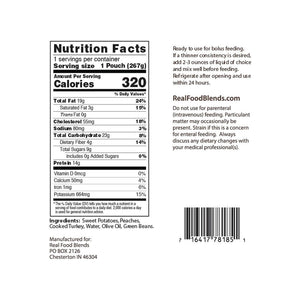Tube Feeding Formula Real Food Blends™ 9.4 oz. Pouch Ready to Use Turkey / Sweet Potatoes / Peaches Adult / Child