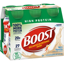 Load image into Gallery viewer, Oral Protein Supplement Boost® High Protein Very Vanilla Flavor Ready to Use 8 oz. Bottle
