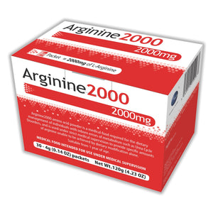 Vitaflo Arginine 2000 Unflavored Amino Acid Oral Supplement, 4 Gram Individual Packet