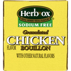 Sodium Free Instant Broth Herb-Ox® Chicken Flavor Bouillon Ready to Use 8 oz. Individual Packet