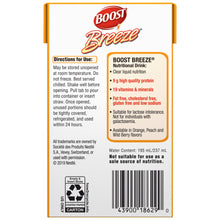 Load image into Gallery viewer, Oral Supplement Boost® Breeze® Orange Flavor Ready to Use 8 oz. Carton
