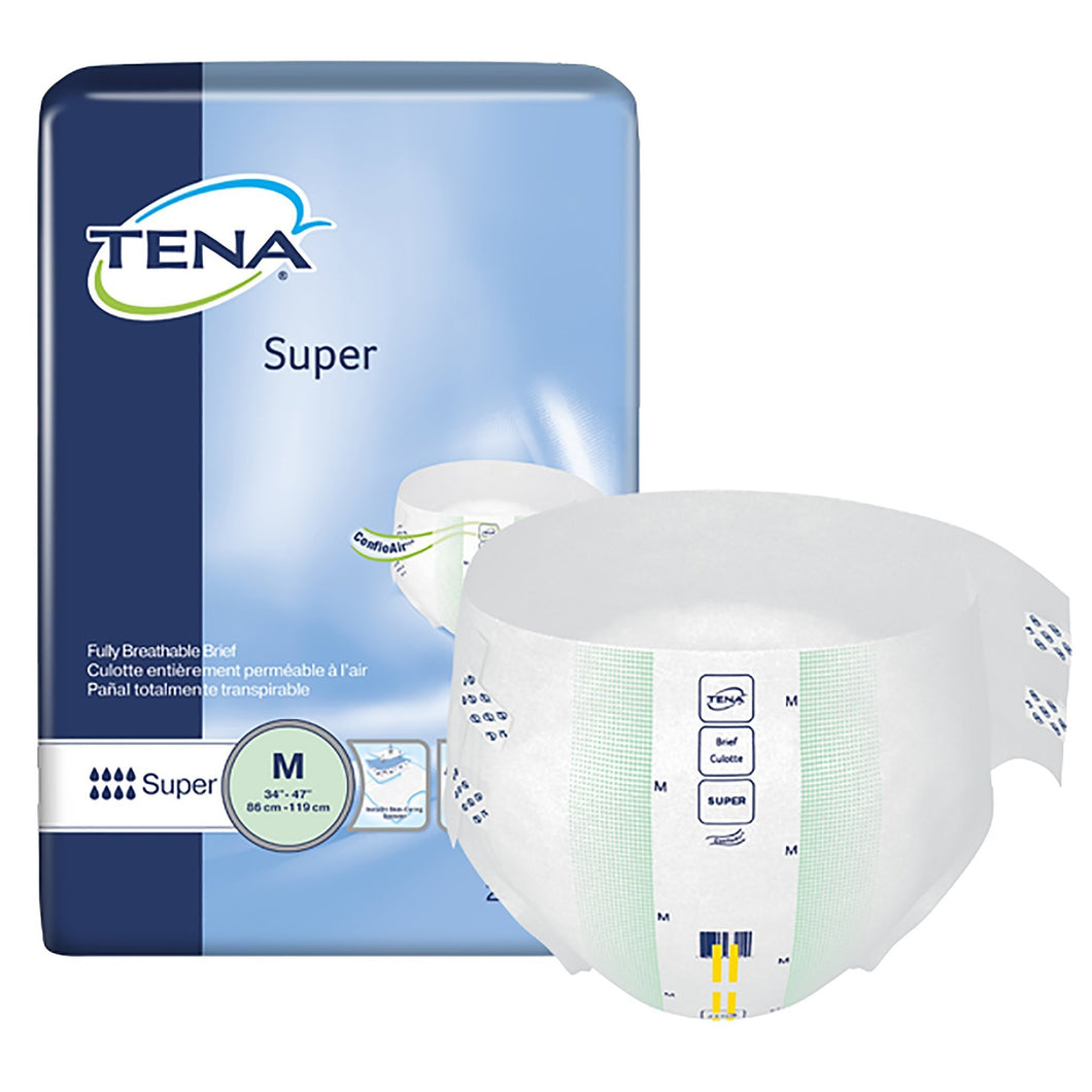 Unisex Adult Incontinence Brief TENA® Super Medium Disposable Heavy Absorbency 