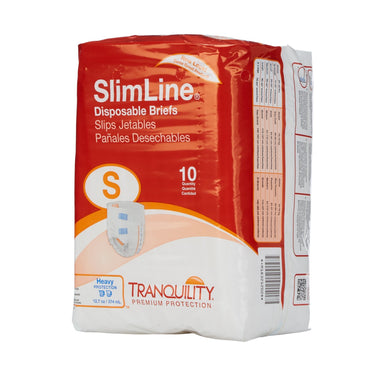  Unisex Adult Incontinence Brief Tranquility® Slimline® Small Disposable Heavy Absorbency 