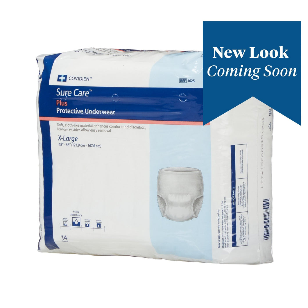  Unisex Adult Absorbent Underwear Sure Care™ Plus Pull On with Tear Away Seams X-Large Disposable Heavy Absorbency 