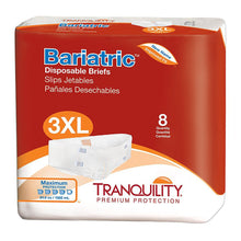 Load image into Gallery viewer,  Unisex Adult Incontinence Brief Tranquility® Bariatric 3X-Large Disposable Heavy Absorbency 
