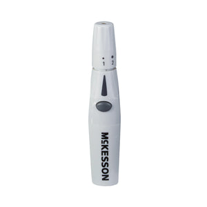 Lancing Device McKesson Adjustable Depth Lancet Needle Multiple Depth Settings Without Needle Push Button Activated