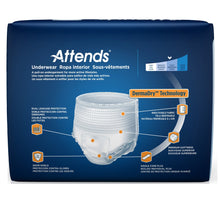 Load image into Gallery viewer,  Unisex Adult Absorbent Underwear Attends® Pull On with Tear Away Seams Medium Disposable Moderate Absorbency 
