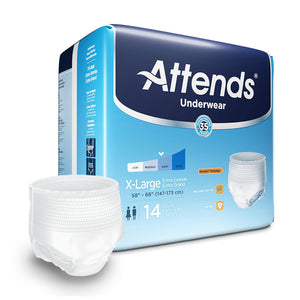  Unisex Adult Absorbent Underwear Attends® Pull On with Tear Away Seams X-Large Disposable Moderate Absorbency 