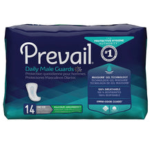 Load image into Gallery viewer,  Bladder Control Pad Prevail® Daily Male Guards 12-1/2 Inch Length Heavy Absorbency Polymer Core One Size Fits Most Adult Male Disposable 
