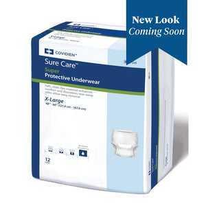  Unisex Adult Absorbent Underwear Sure Care™ Pull On with Tear Away Seams X-Large Disposable Heavy Absorbency 