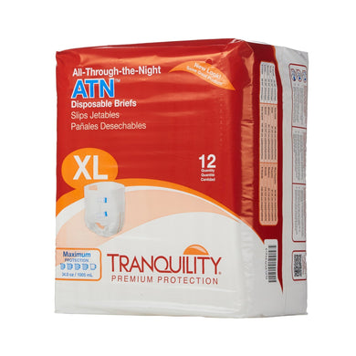  Unisex Adult Incontinence Brief Tranquility® ATN X-Large Disposable Heavy Absorbency 