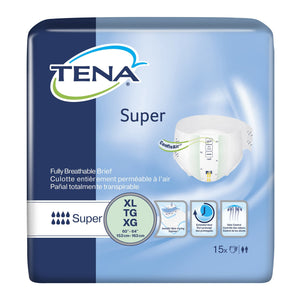  Unisex Adult Incontinence Brief TENA® Super X-Large Disposable Heavy Absorbency 
