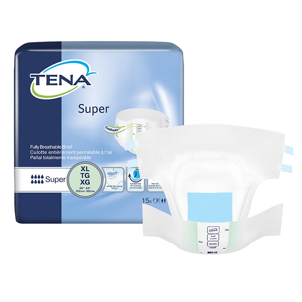  Unisex Adult Incontinence Brief TENA® Super X-Large Disposable Heavy Absorbency 