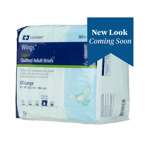  Unisex Adult Incontinence Brief Wings™ Super 2X-Large Disposable Heavy Absorbency 
