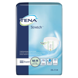  Unisex Adult Incontinence Brief TENA® Stretch™ Super Medium Disposable Heavy Absorbency 