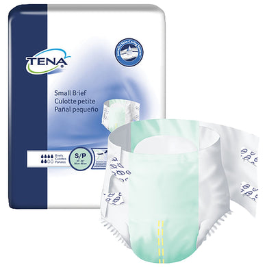  Unisex Adult Incontinence Brief TENA® Small Brief Small Disposable Moderate Absorbency 