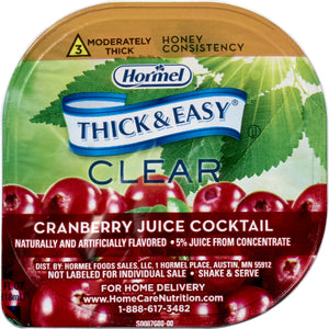 Thickened Beverage Thick & Easy® 4 oz. Portion Cup Cranberry Juice Cocktail Flavor Ready to Use Honey Consistency