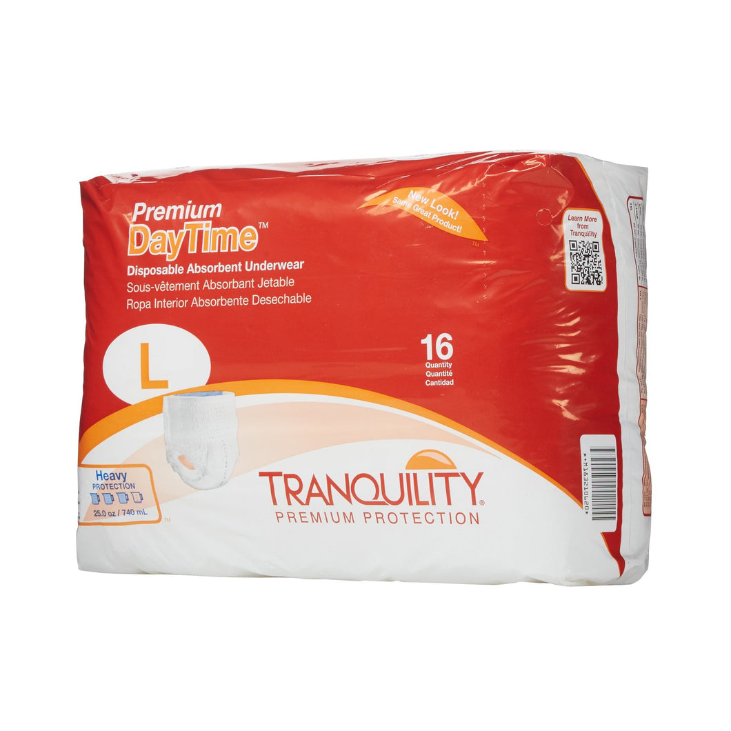  Unisex Adult Absorbent Underwear Tranquility® Premium DayTime™ Pull On with Tear Away Seams Large Disposable Heavy Absorbency 