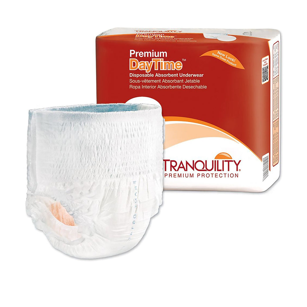  Unisex Adult Absorbent Underwear Tranquility® Premium DayTime™ Pull On with Tear Away Seams X-Large Disposable Heavy Absorbency 