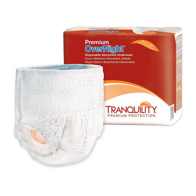  Unisex Adult Absorbent Underwear Tranquility® Premium OverNight™ Pull On with Tear Away Seams X-Small Disposable Heavy Absorbency 