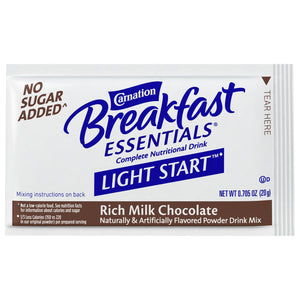 Oral Supplement Carnation® Breakfast Essentials® No Sugar Added Rich Milk Chocolate Flavor Powder 20 Gram Individual Packet