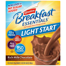 Load image into Gallery viewer, Oral Supplement Carnation® Breakfast Essentials® No Sugar Added Rich Milk Chocolate Flavor Powder 20 Gram Individual Packet
