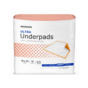 Underpad McKesson Ultra 30 X 36 Inch Disposable Fluff / Polymer Heavy Absorbency 