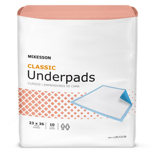  Underpad McKesson Classic Plus 23 X 36 Inch Disposable Fluff / Polymer Light Absorbency 