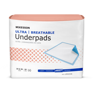  Low Air Loss Underpad McKesson Ultra Breathable 23 X 36 Inch Disposable Fluff / Polymer Heavy Absorbency 