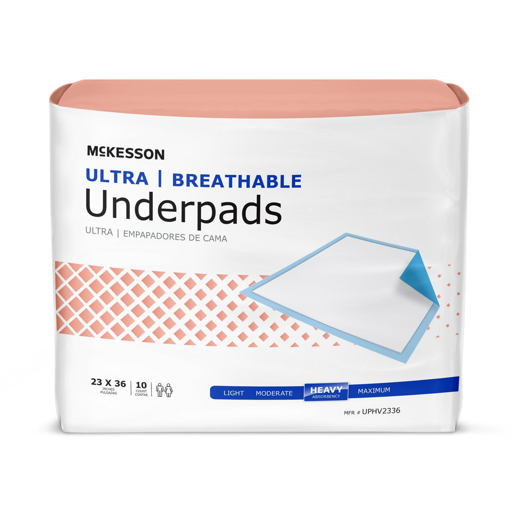  Low Air Loss Underpad McKesson Ultra Breathable 23 X 36 Inch Disposable Fluff / Polymer Heavy Absorbency 